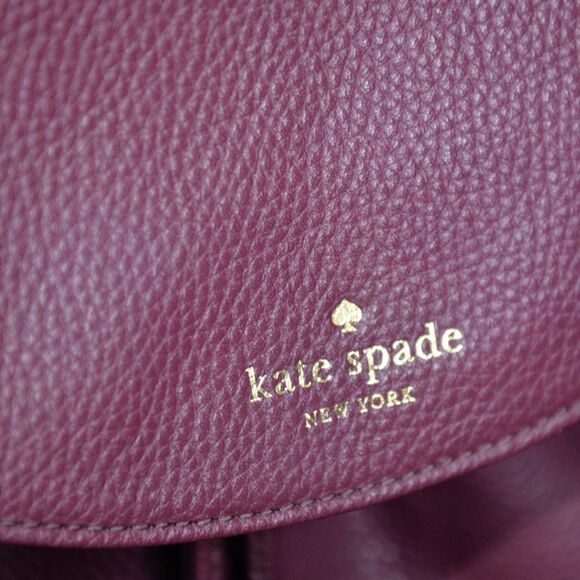 Kate Spade Maroon Flap Backpack - Picture 5 of 8